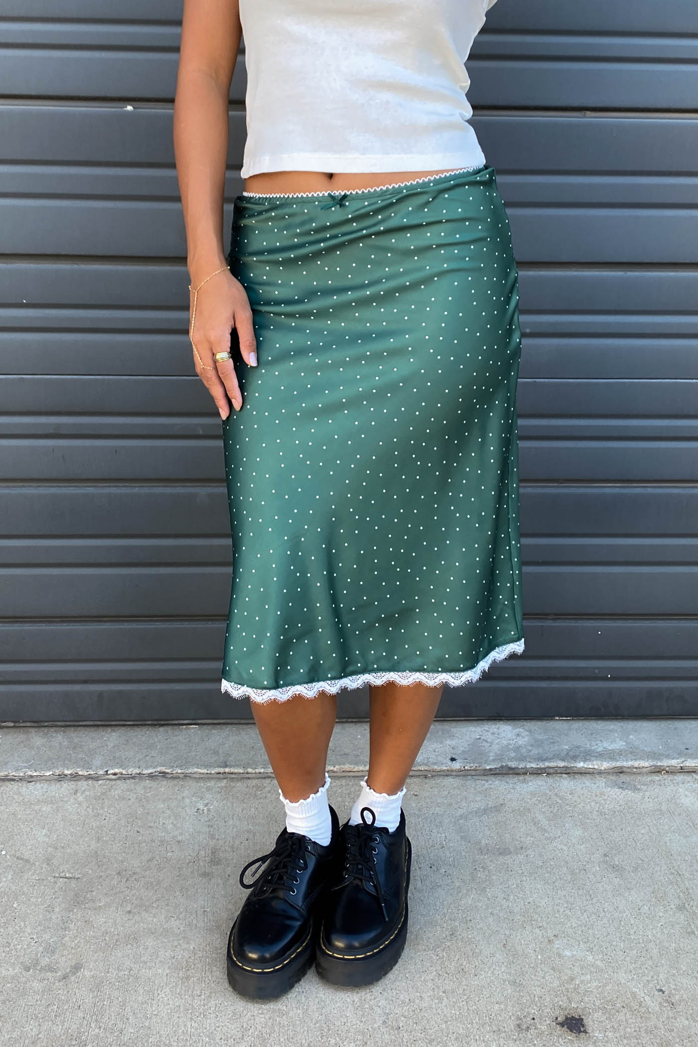Satin Midi Skirt