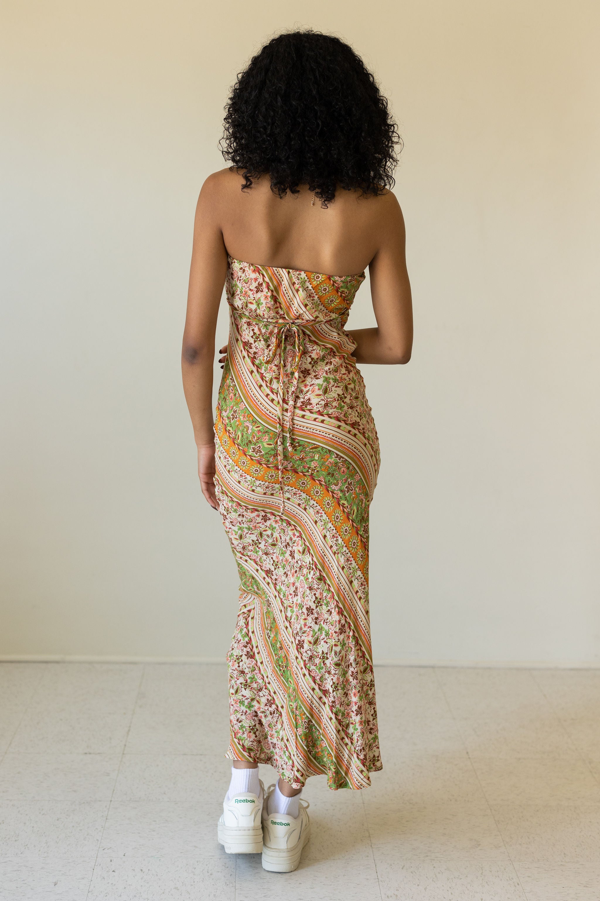 Can't Stay Strapless Maxi Dress by For Good
