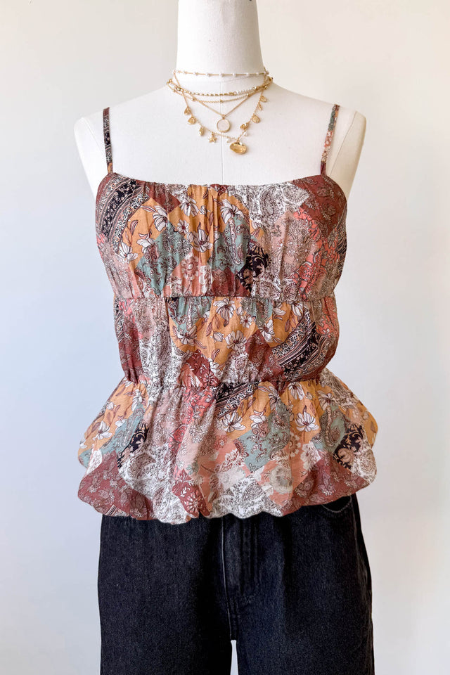 Patchwork Bubble Cami Top