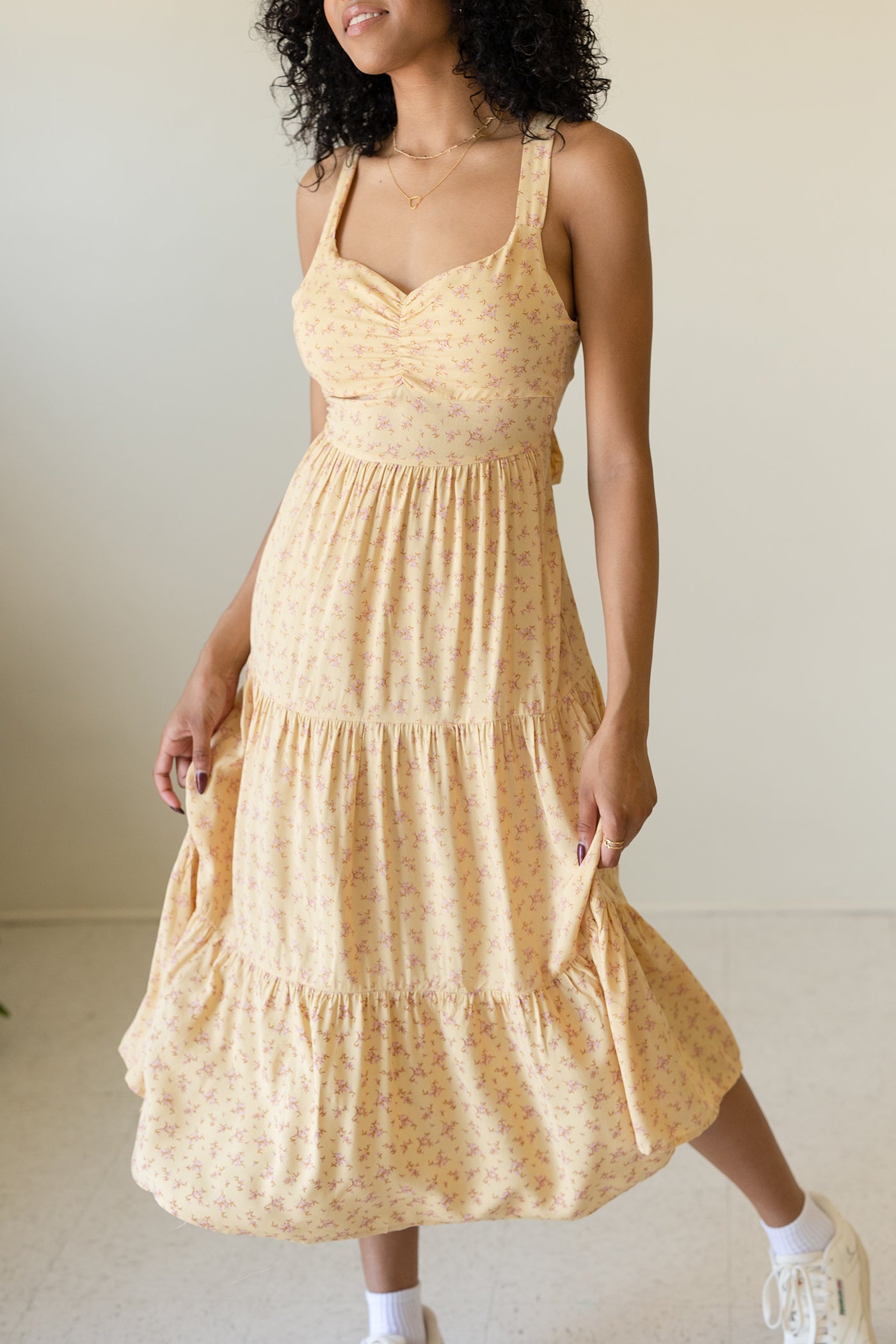 Sun Kissed Floral Midi Dress by For Good