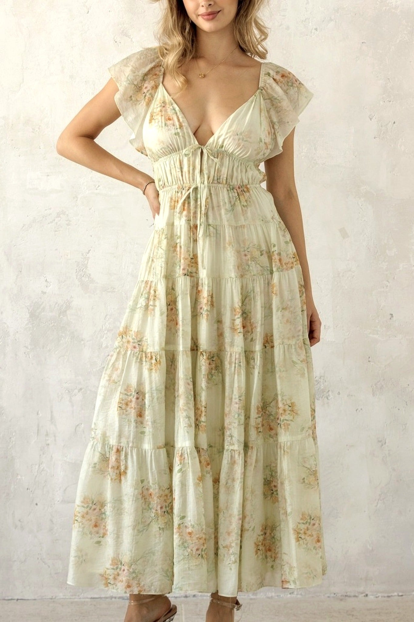Floral Tiered Maxi Dress
