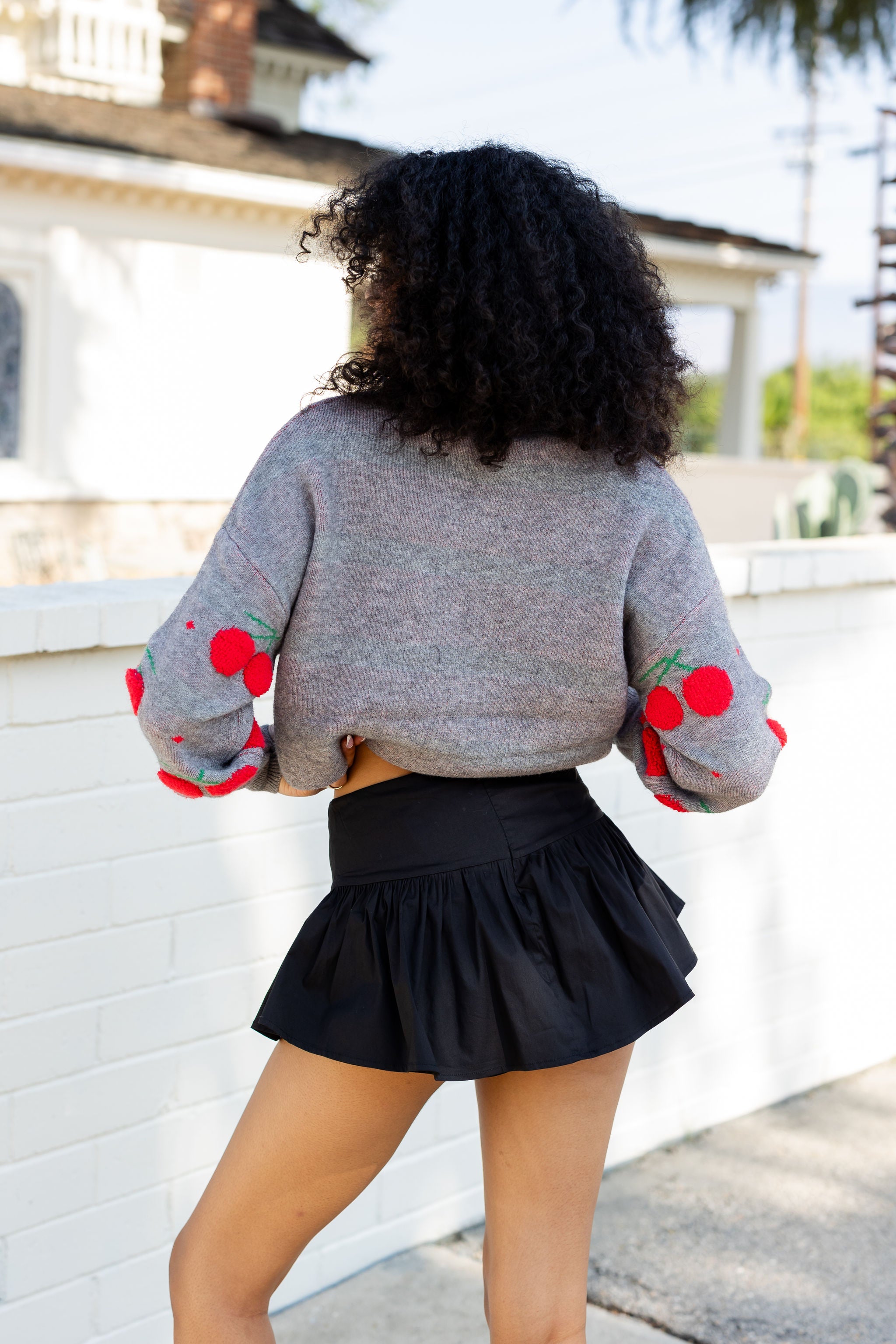 Cherry Embroidered Sweater