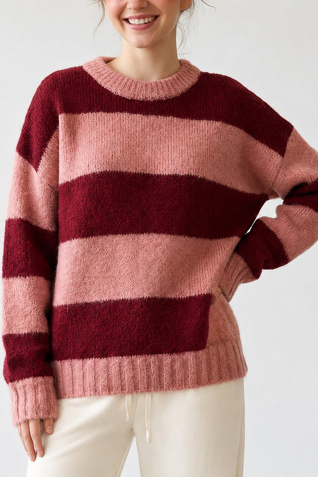 Striped Crew Neck Sweater