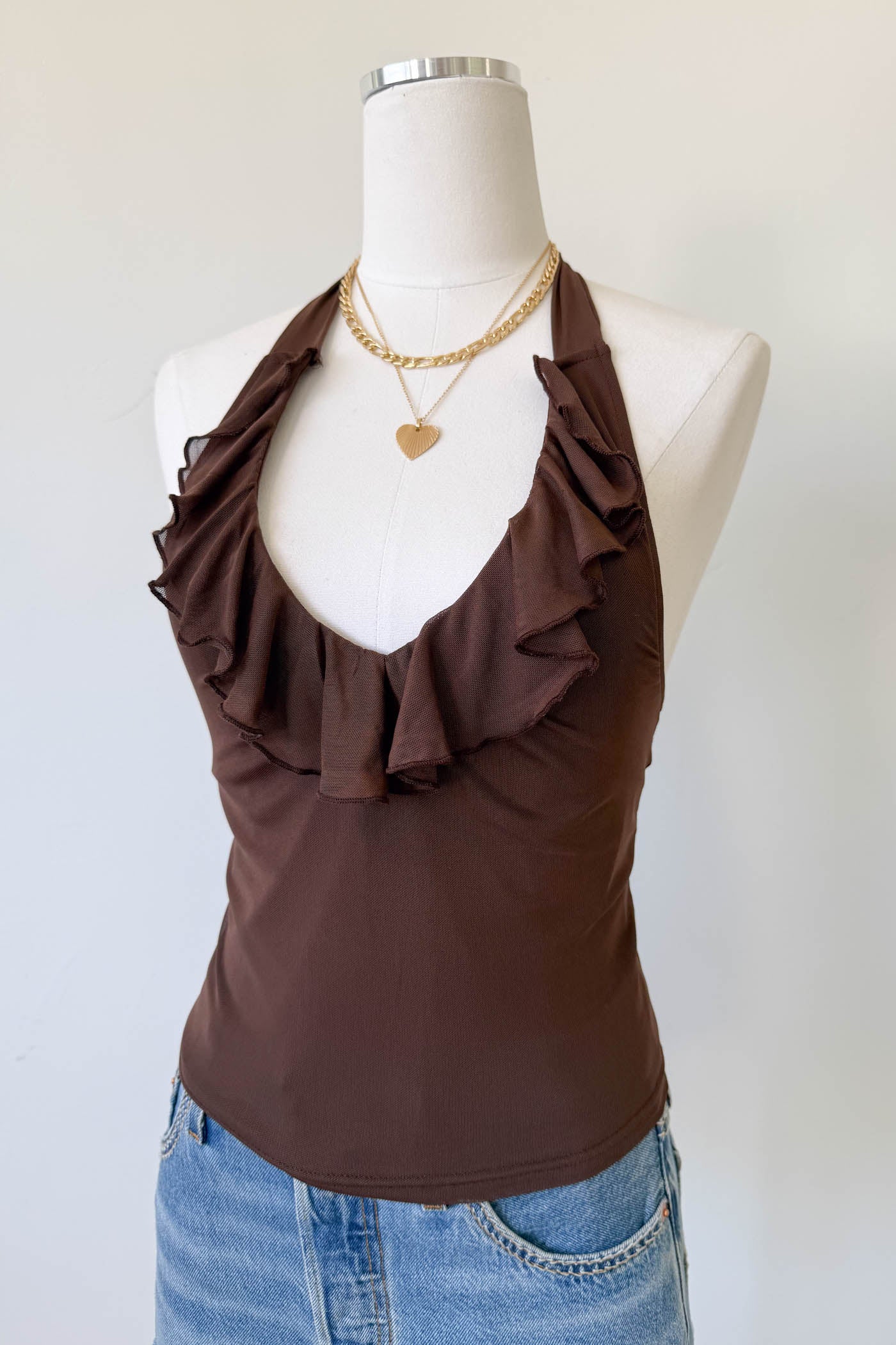 Ruffle Halter Top