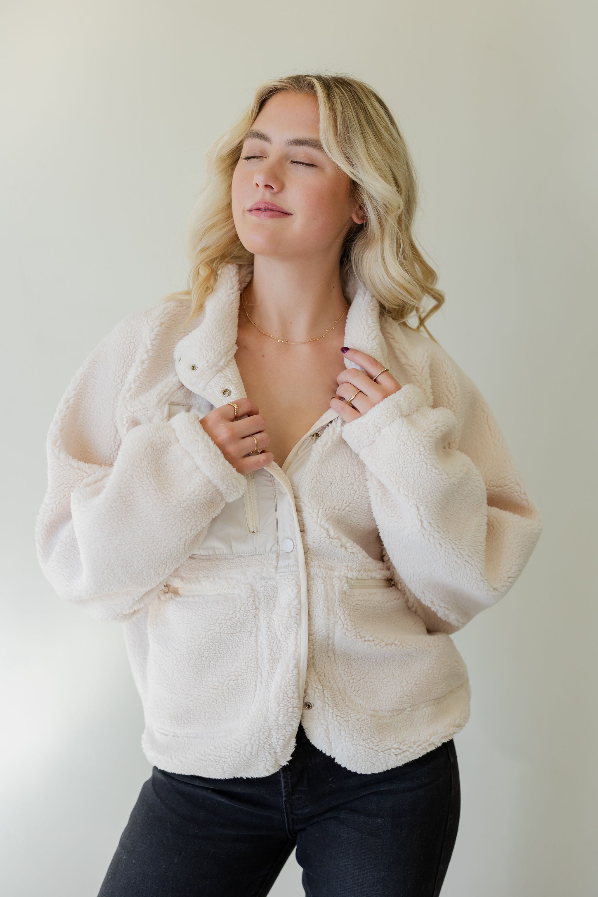 Chilly Nights Sherpa Jacket by For Good