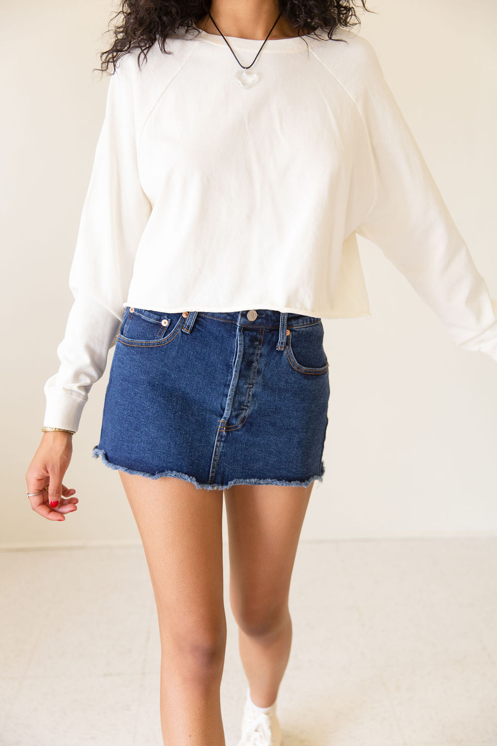 Mandy Asymmetrical Denim Skirt | SHOP TUNI - Tuni