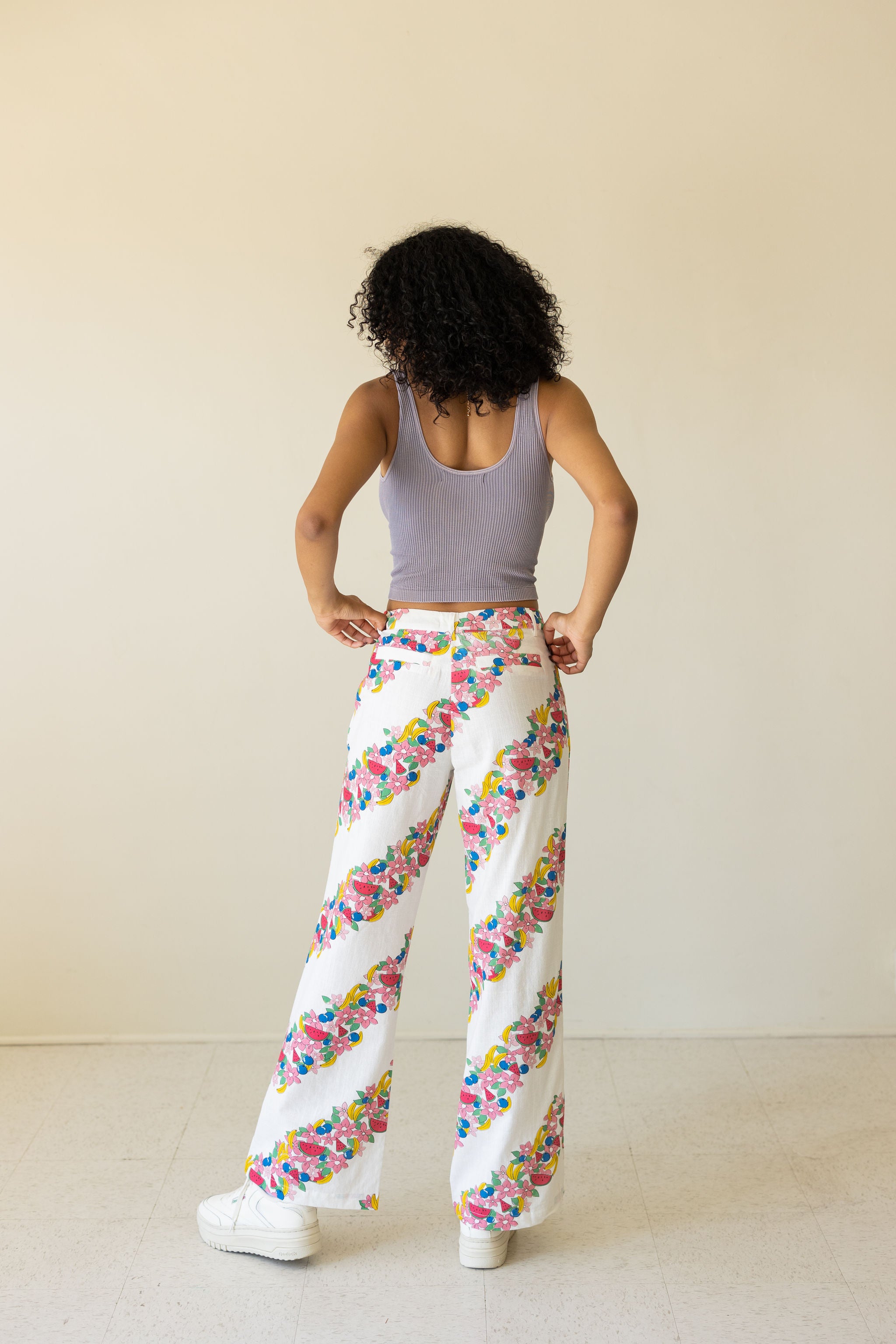 Wander On Floral High Rise Pants by For Good