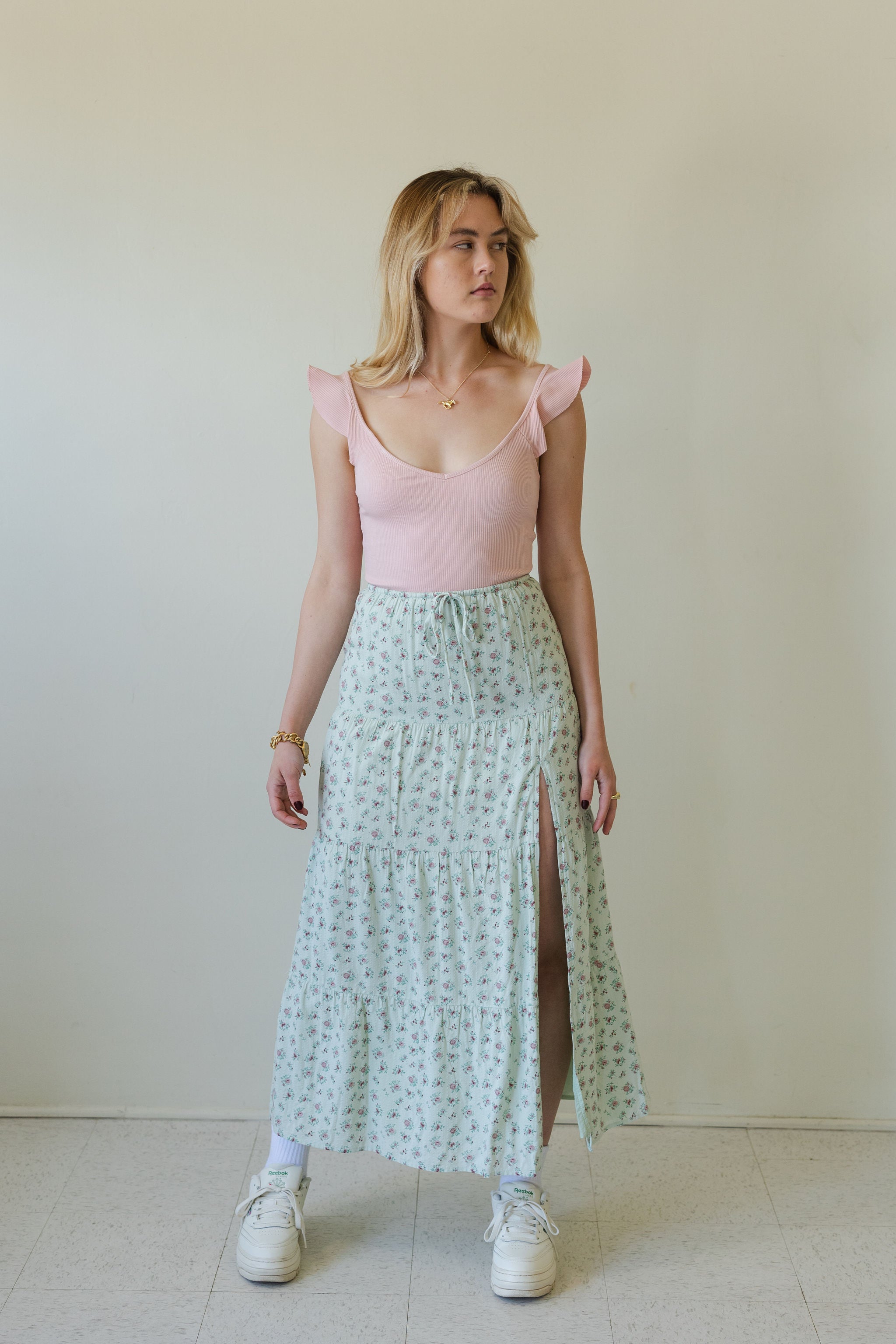 Won't Forget Floral Midi Skirt