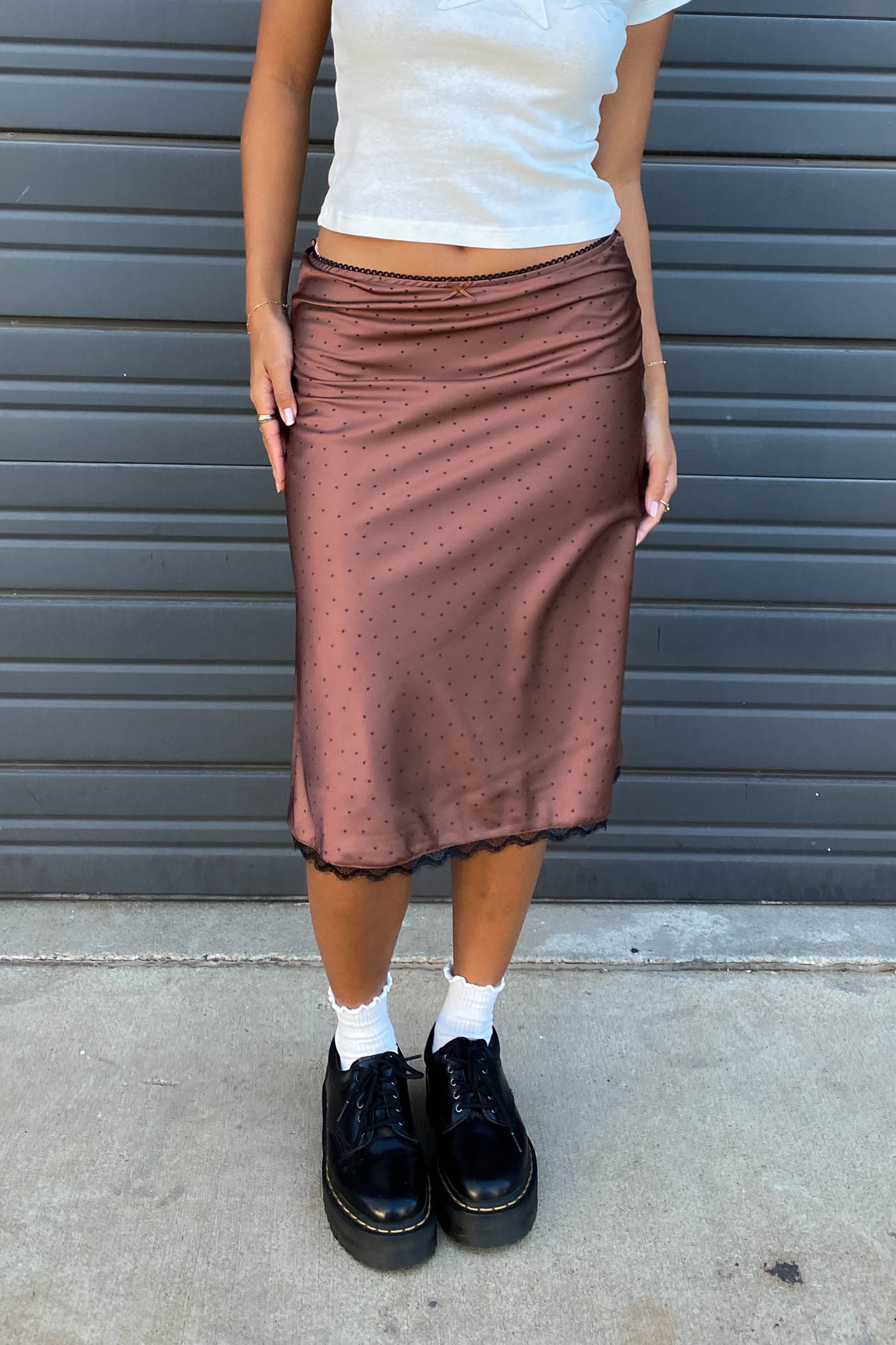 Satin Midi Skirt