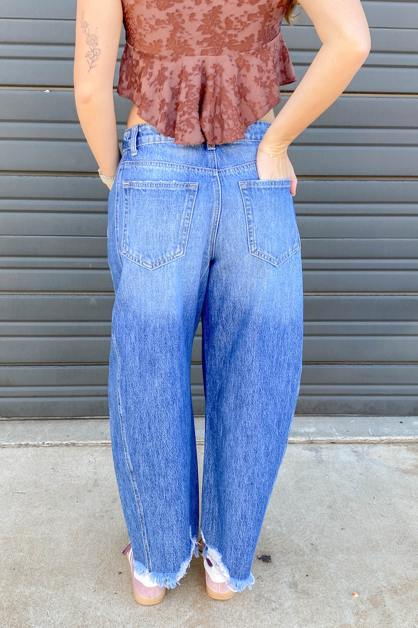 Nectar Premium Denim: The Rocky Distressed Barrel Jeans