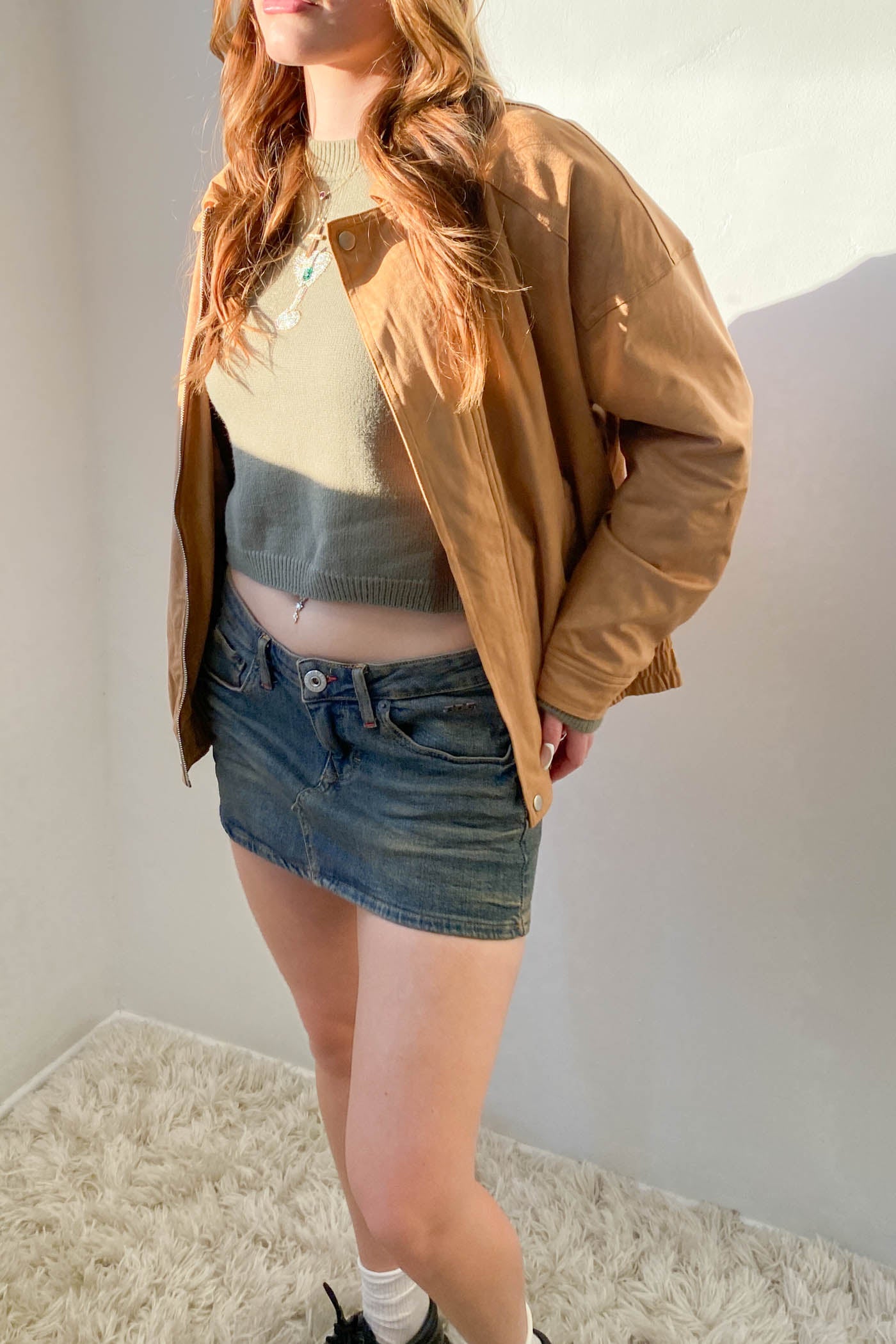 Suede Collared Jacket