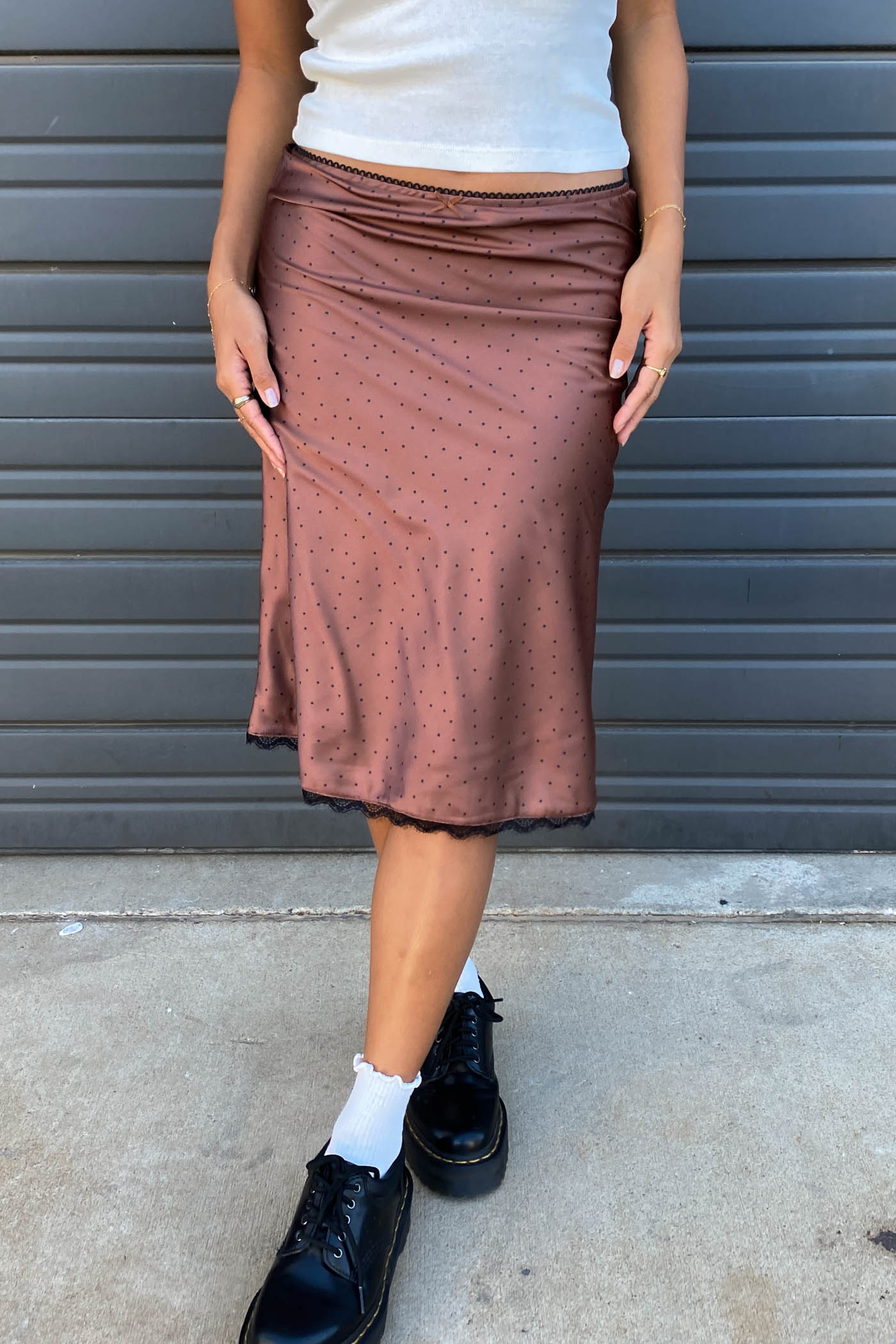 Satin Midi Skirt