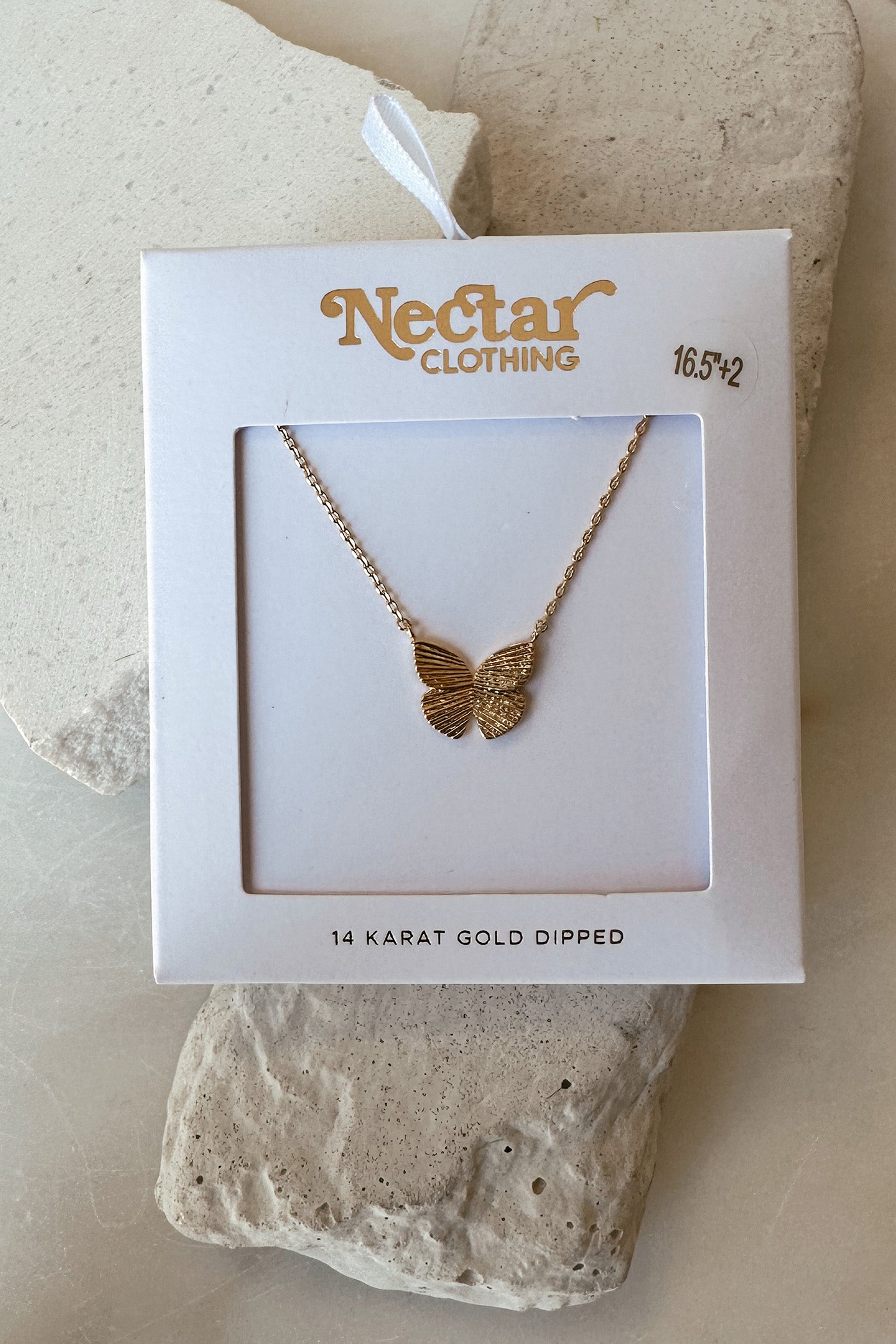 Dainty Butterfly Necklace with Tiny Diamond
