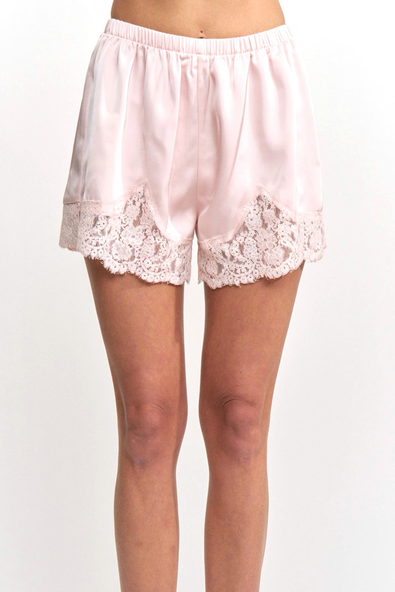 Satin Lace Lounge Shorts