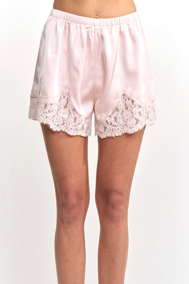 Satin Lace Lounge Shorts