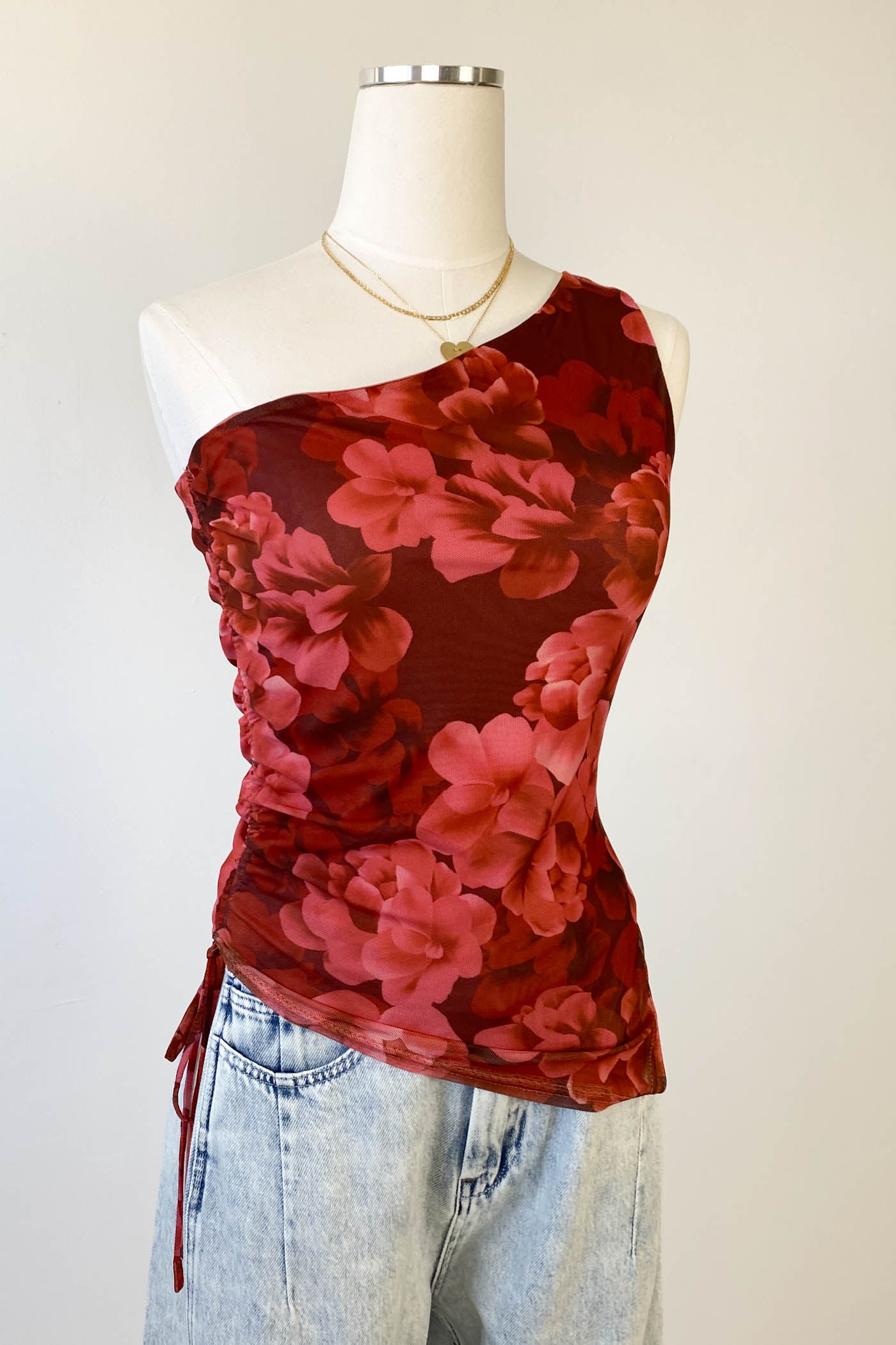 Asymmetrical Floral Top