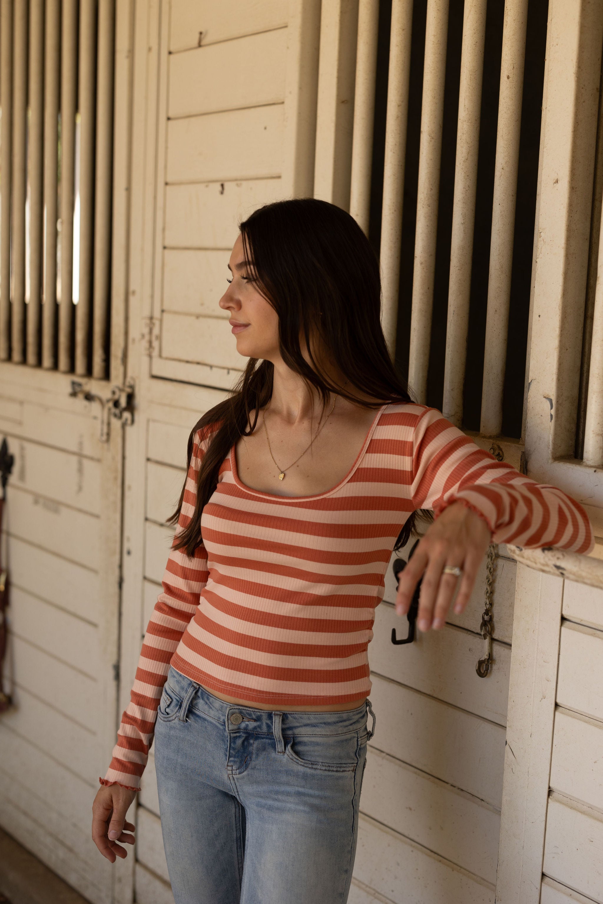 Striped Long Sleeve Top