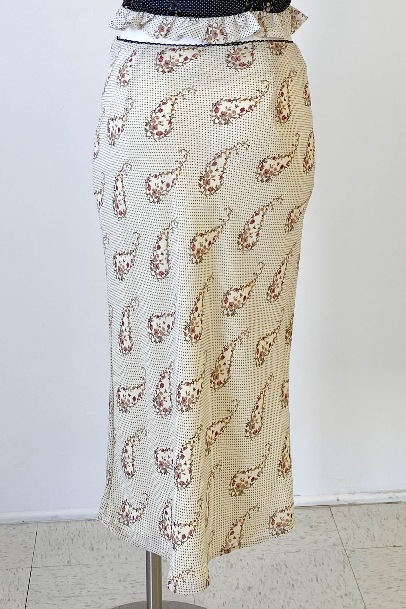 Floral Paisley Midi Skirt