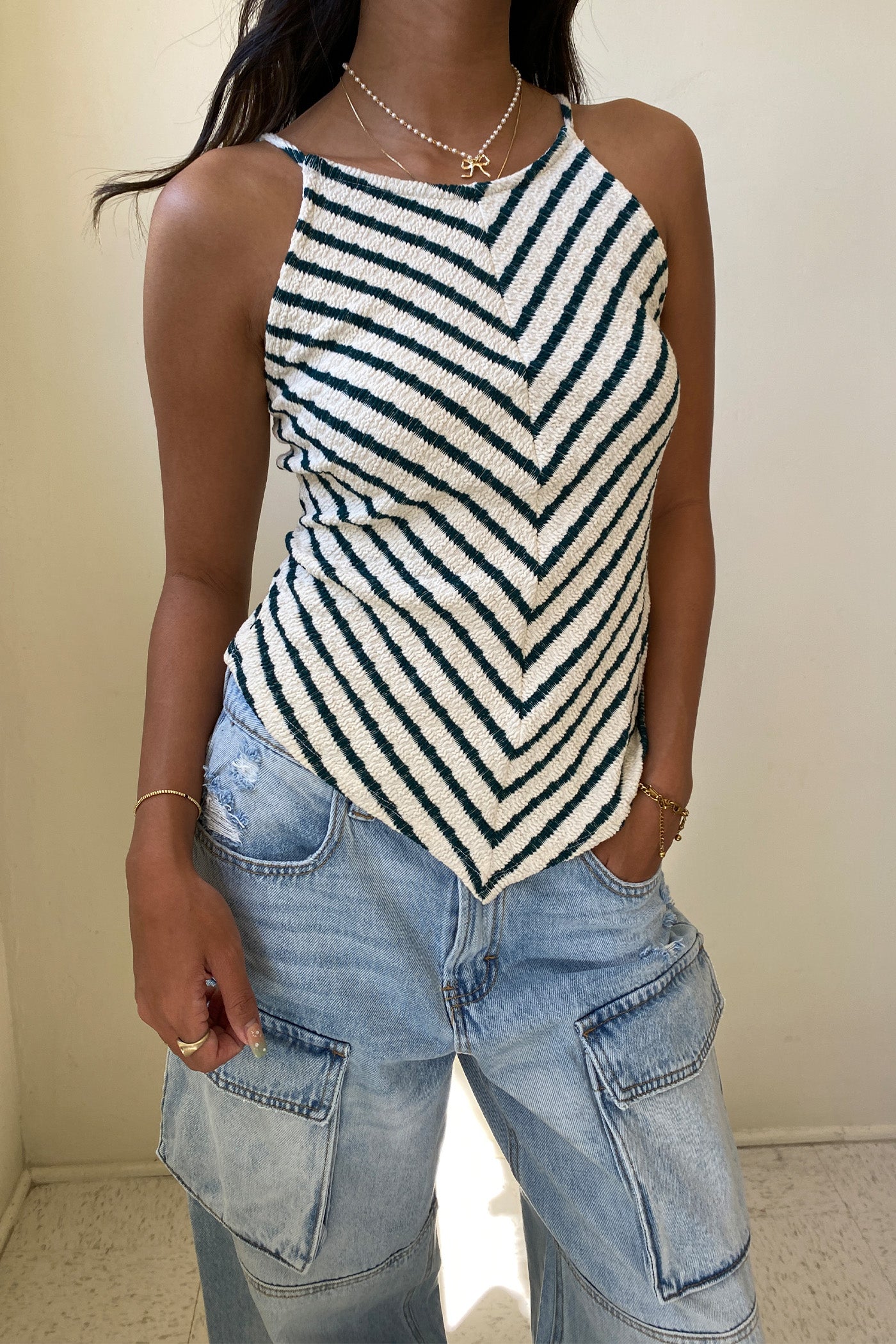 Smocked Sleeveless Top by For Good
