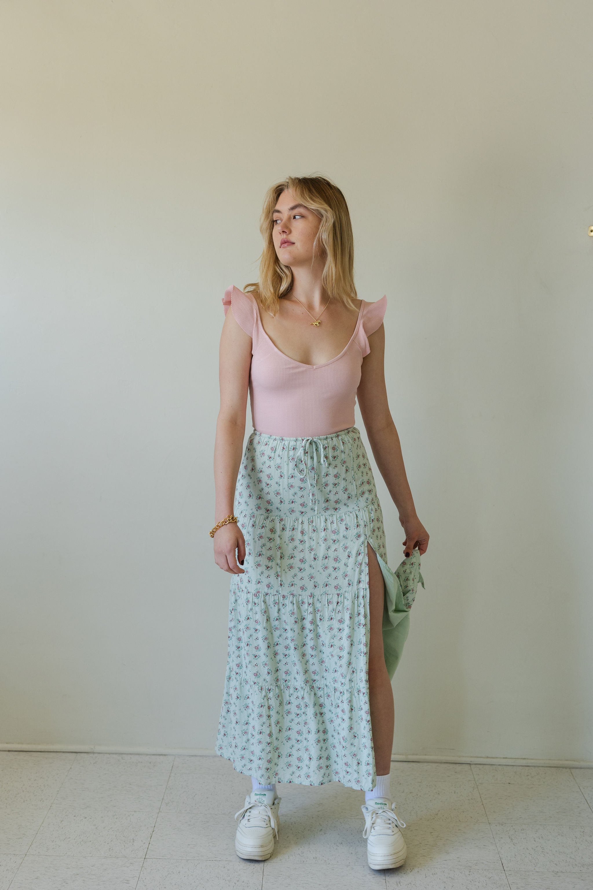 Won't Forget Floral Midi Skirt