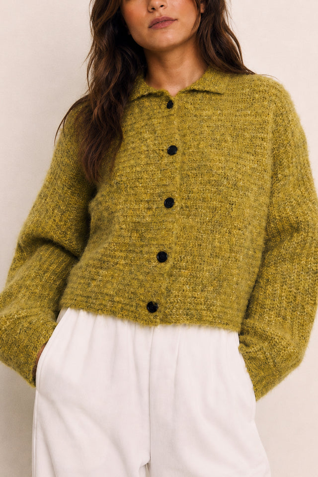 Collared Button Front Cardigan