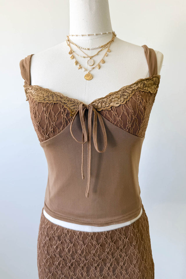 Lace Trim Cami Top