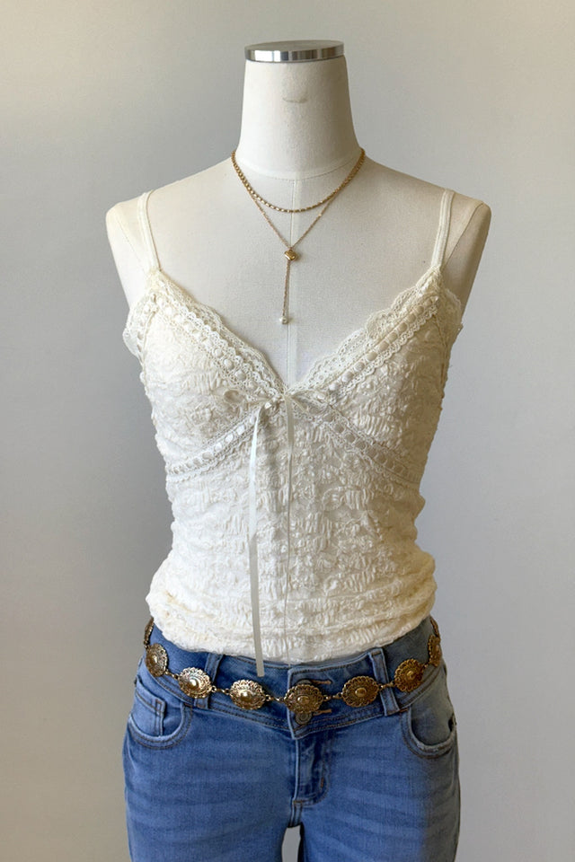 Lace Tie Front Cami