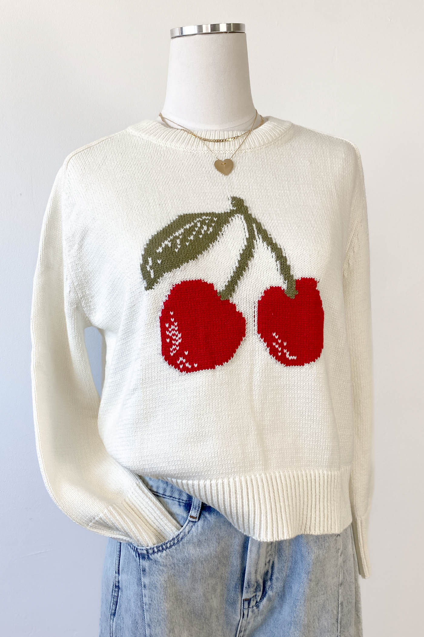 Cherry Knit Sweater