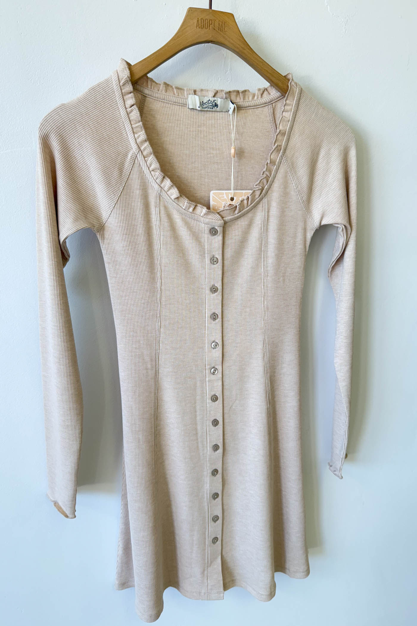 Button Up Long Sleeve Dress
