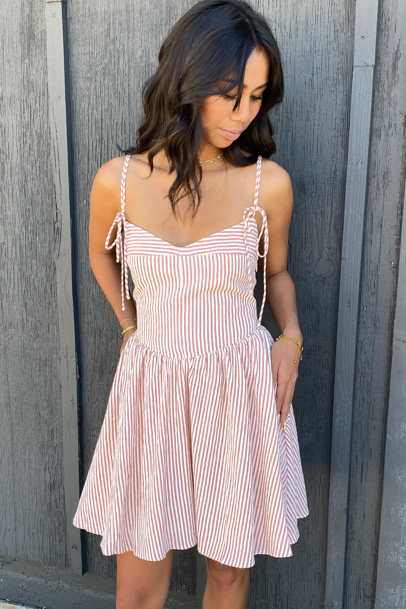 Pin Stripe Mini Dress