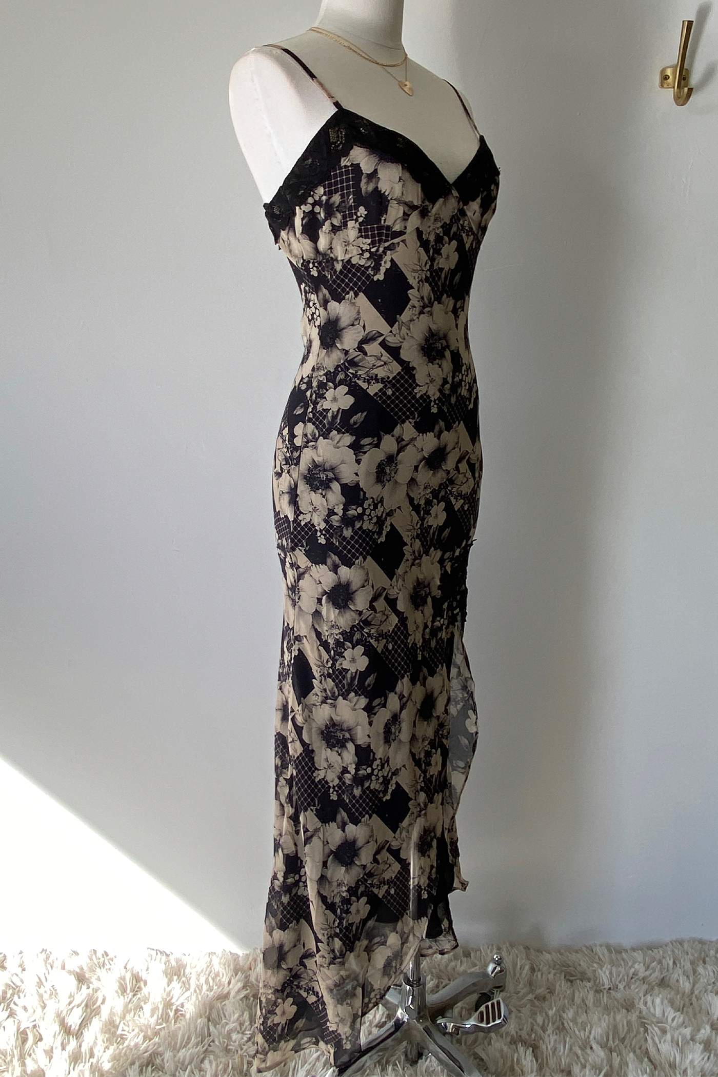 Mixed Floral Midi Dress