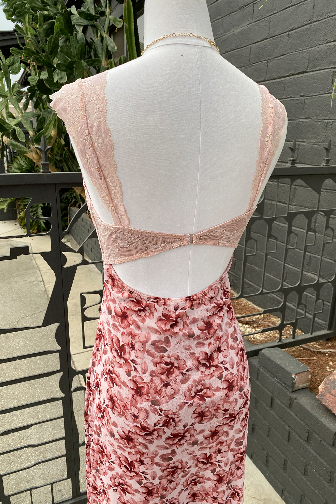 Floral Cutout Midi Dress