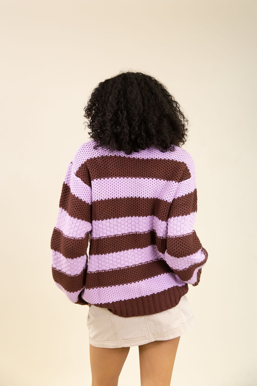 Stay Classy Striped Crochet Sweater