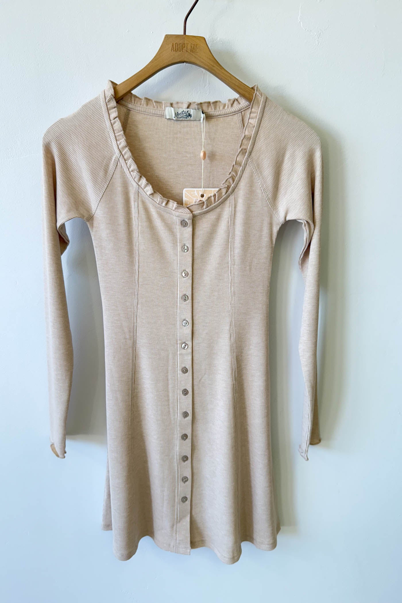 Button Up Long Sleeve Dress