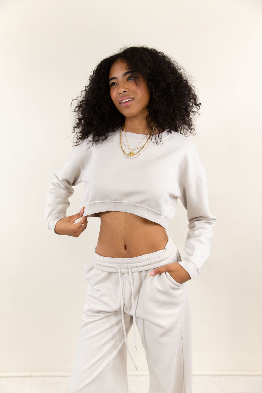 Basic Crop Sweatshirt