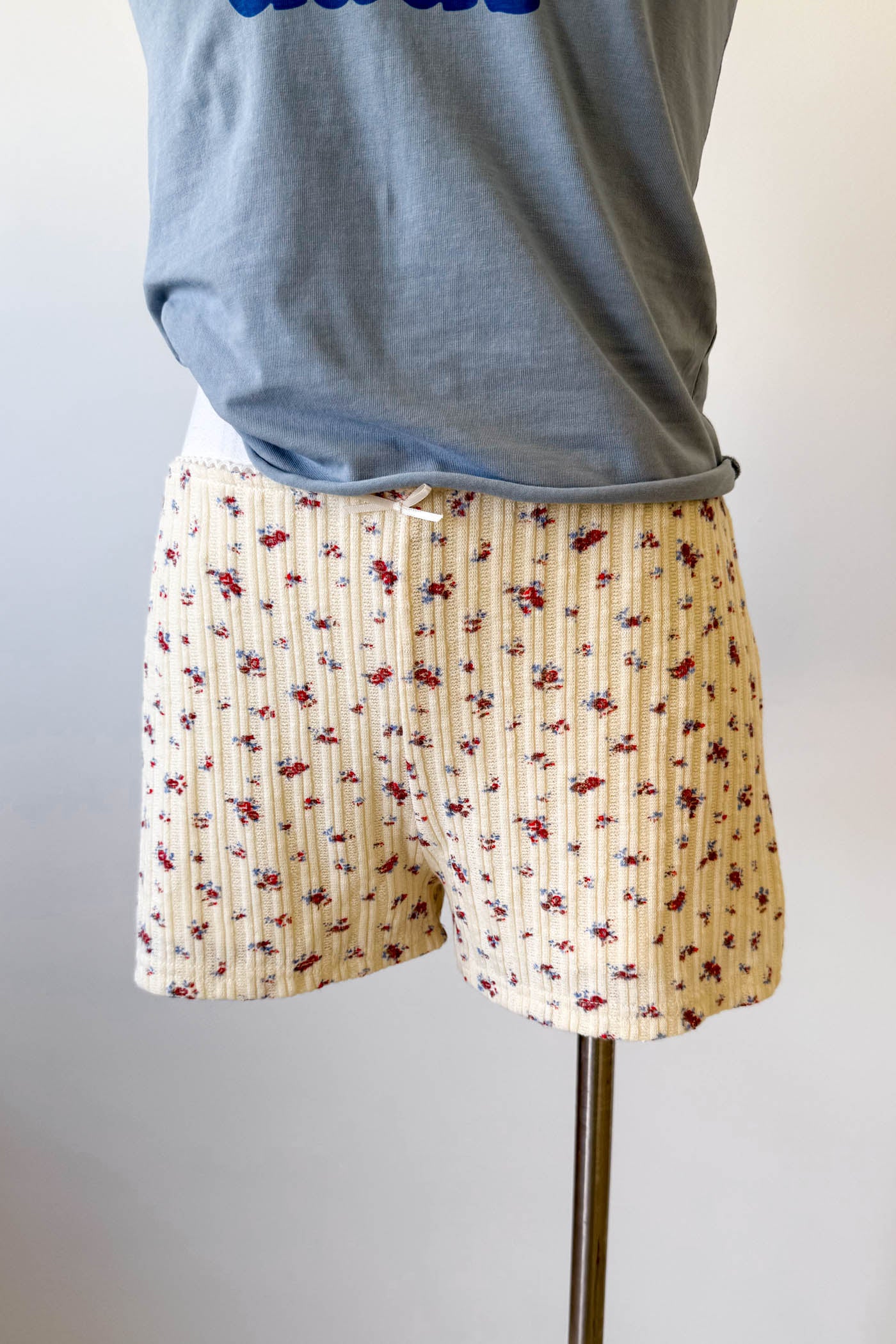 Yellow Floral Print Shorts