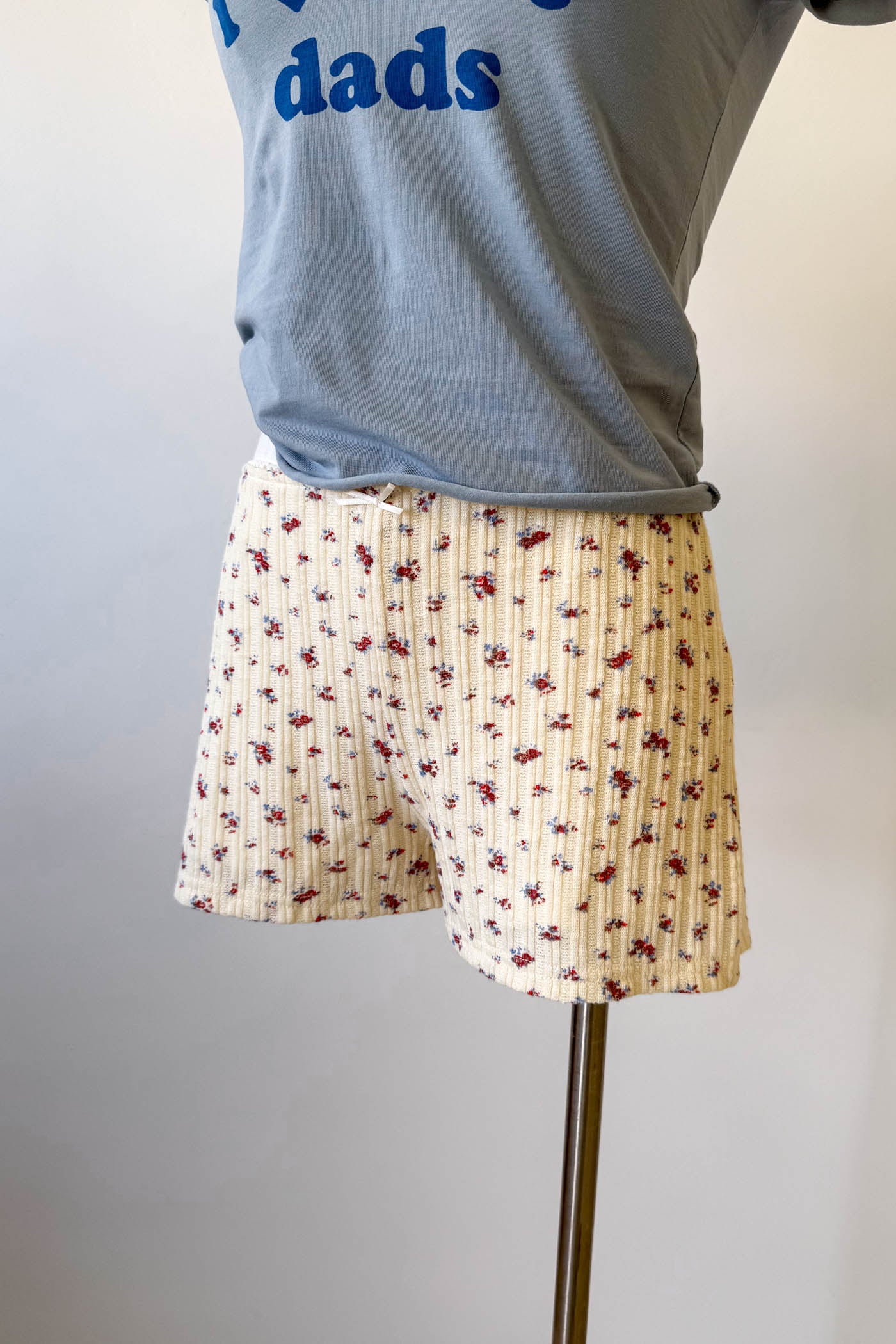 Yellow Floral Print Shorts