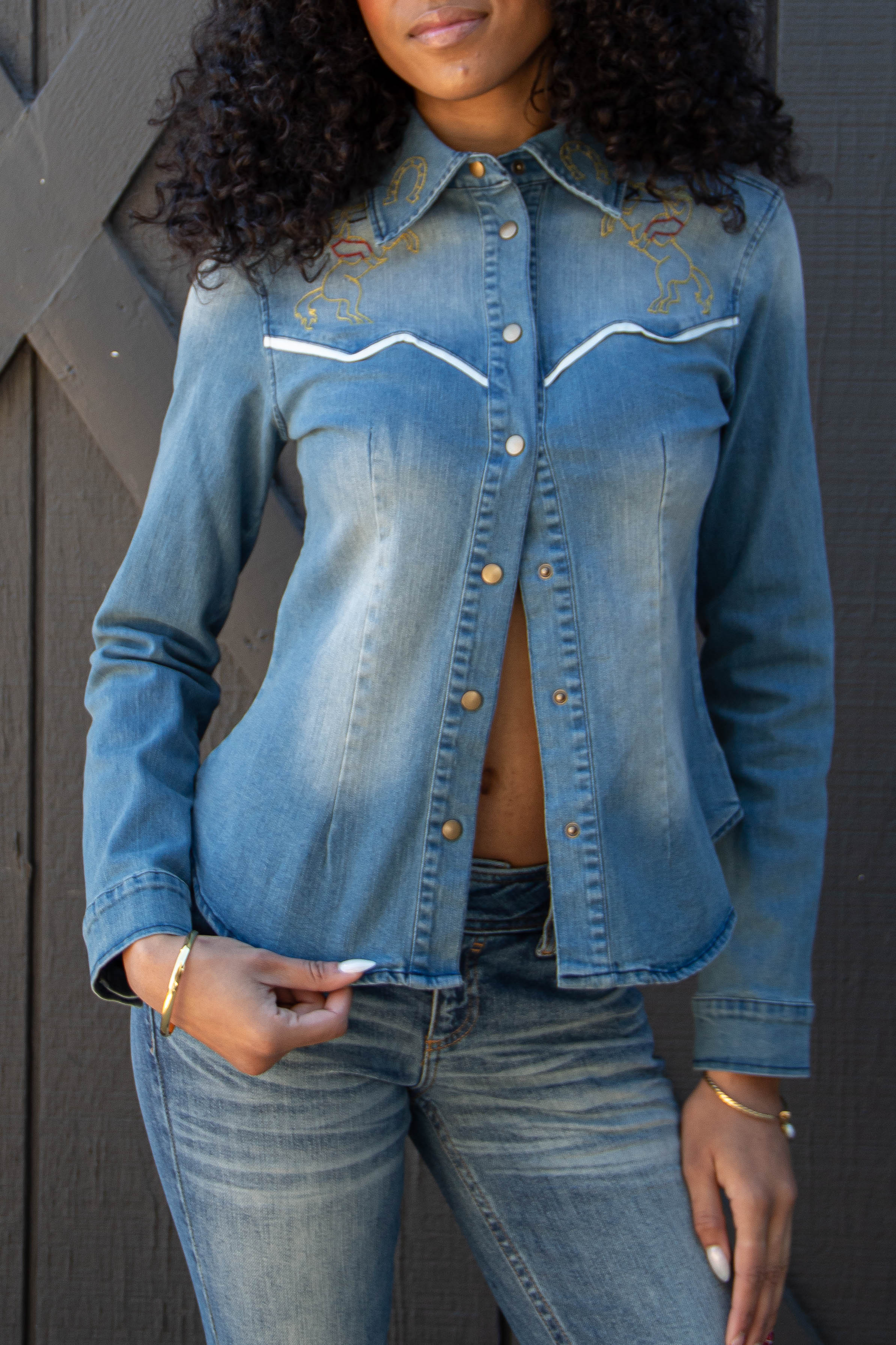 Western Embroidered Denim Jacket