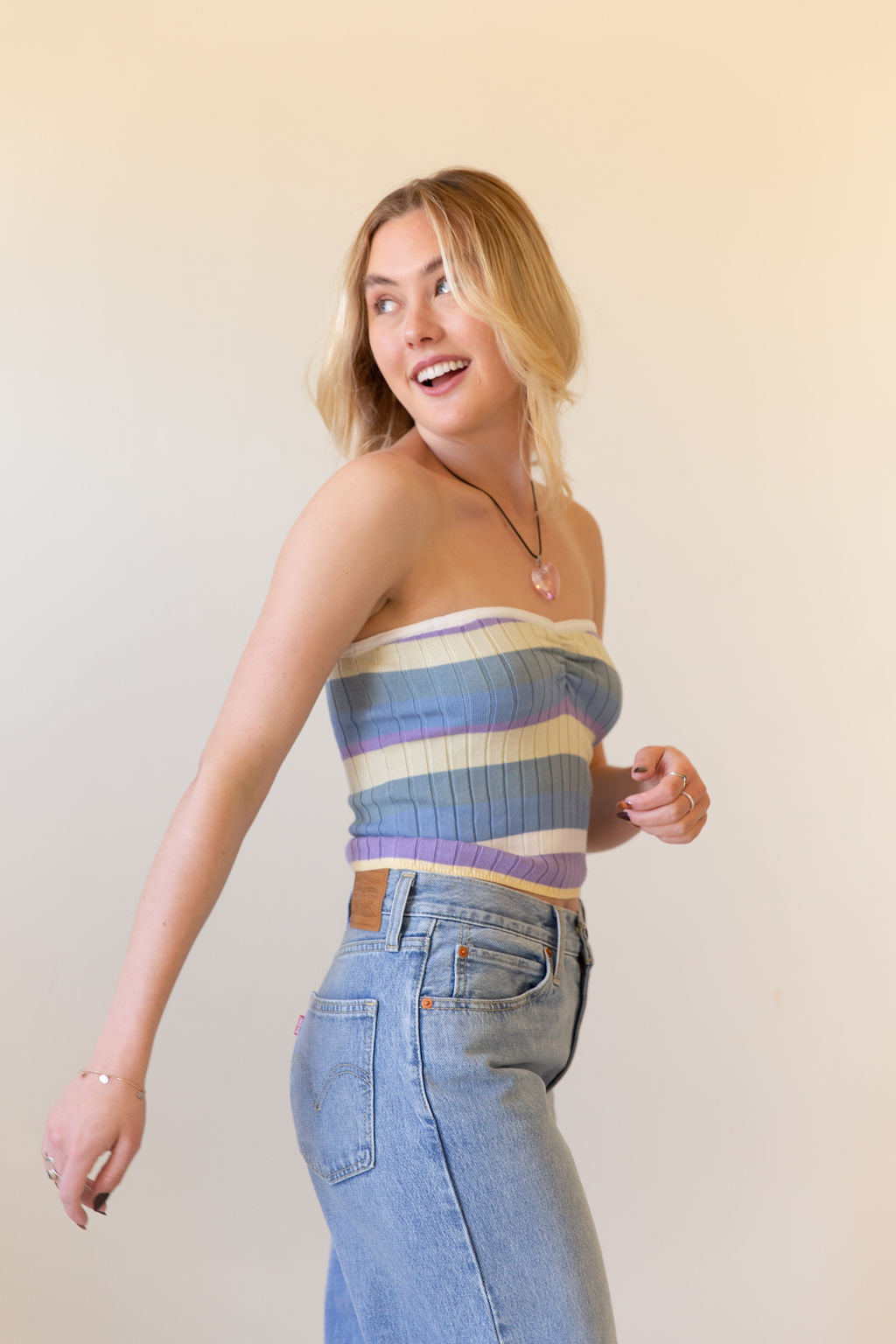 Knit Strapless Top