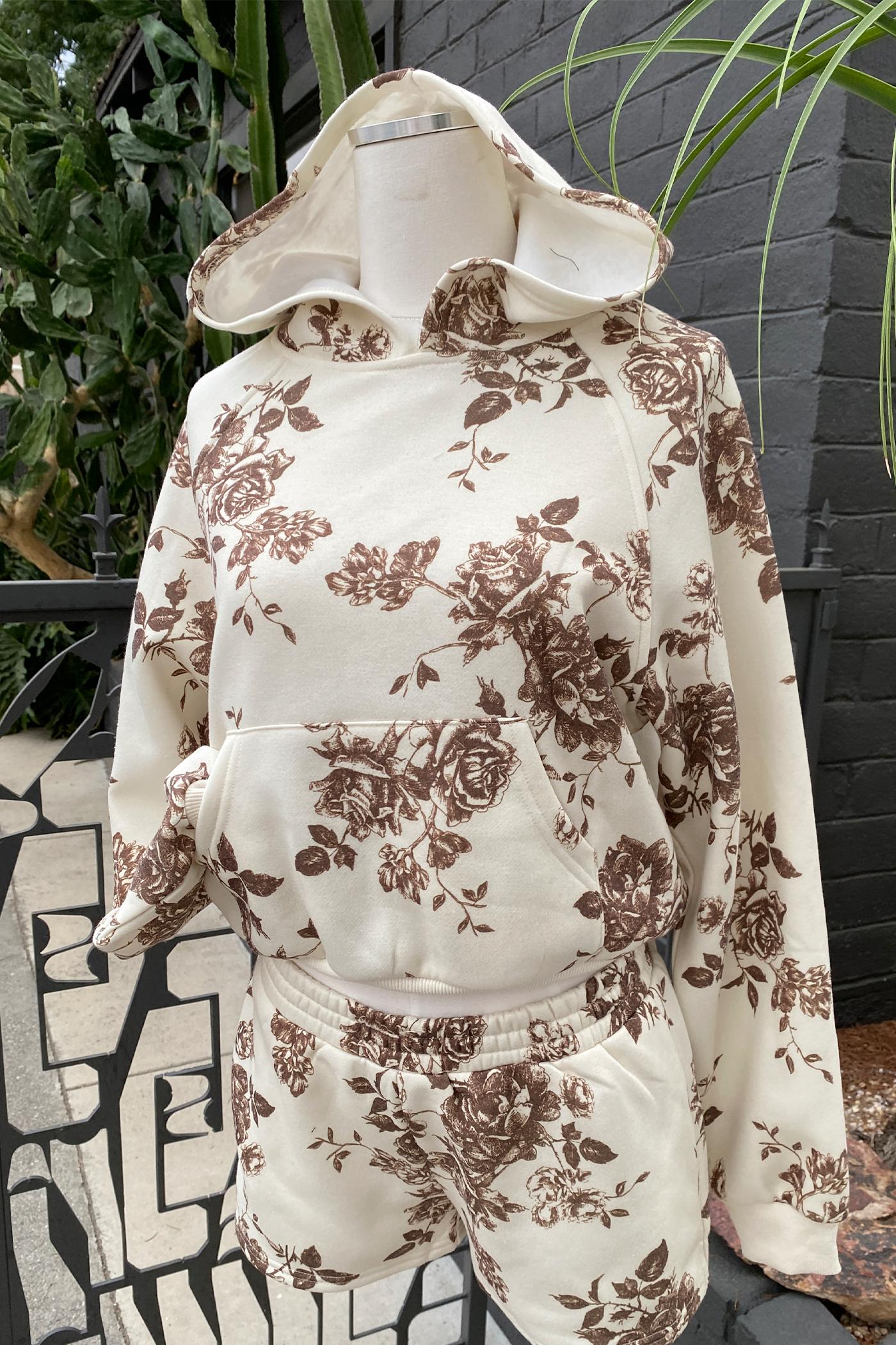 Floral Print Hoodie
