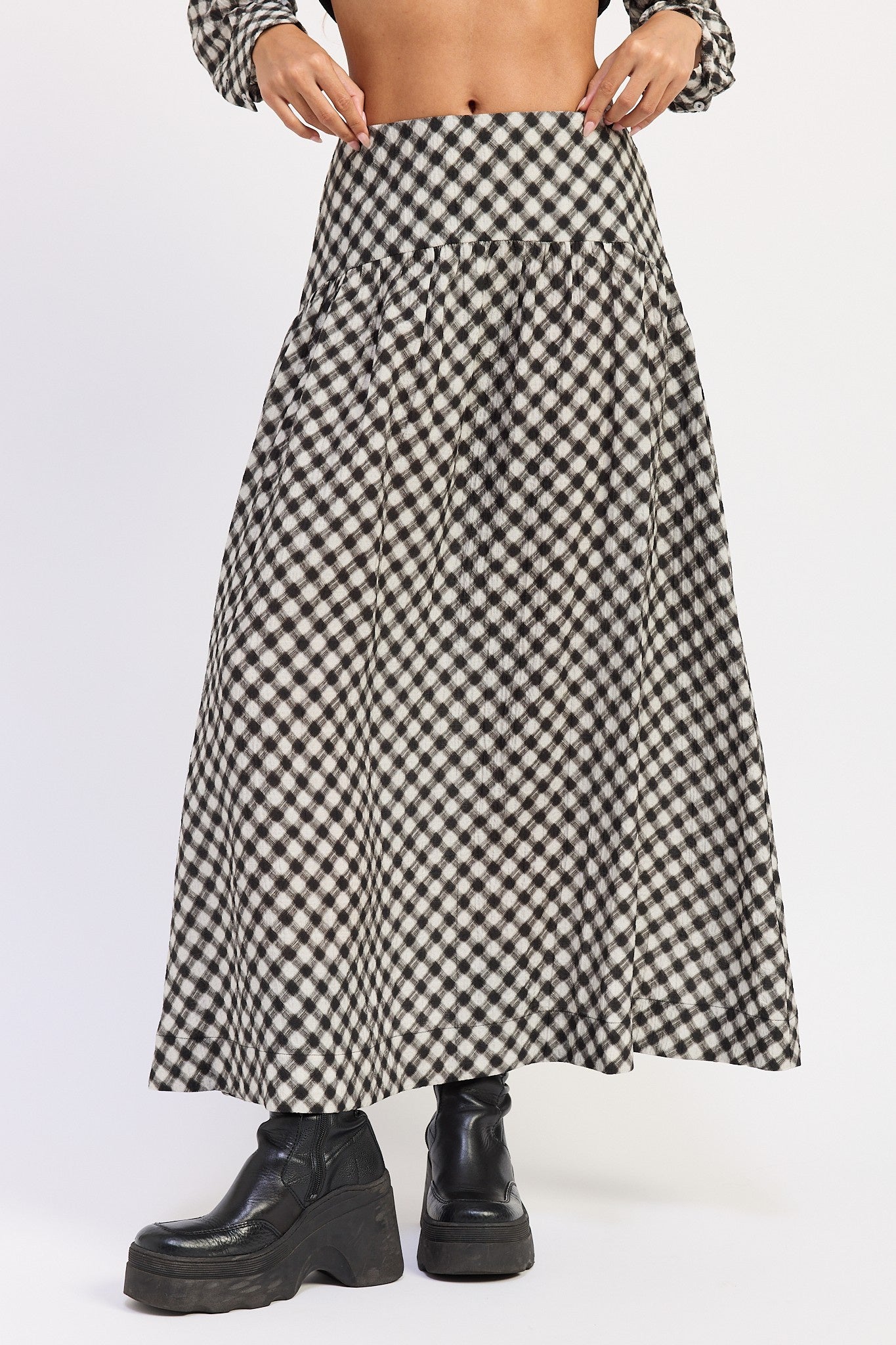 Plaid Maxi Skirt
