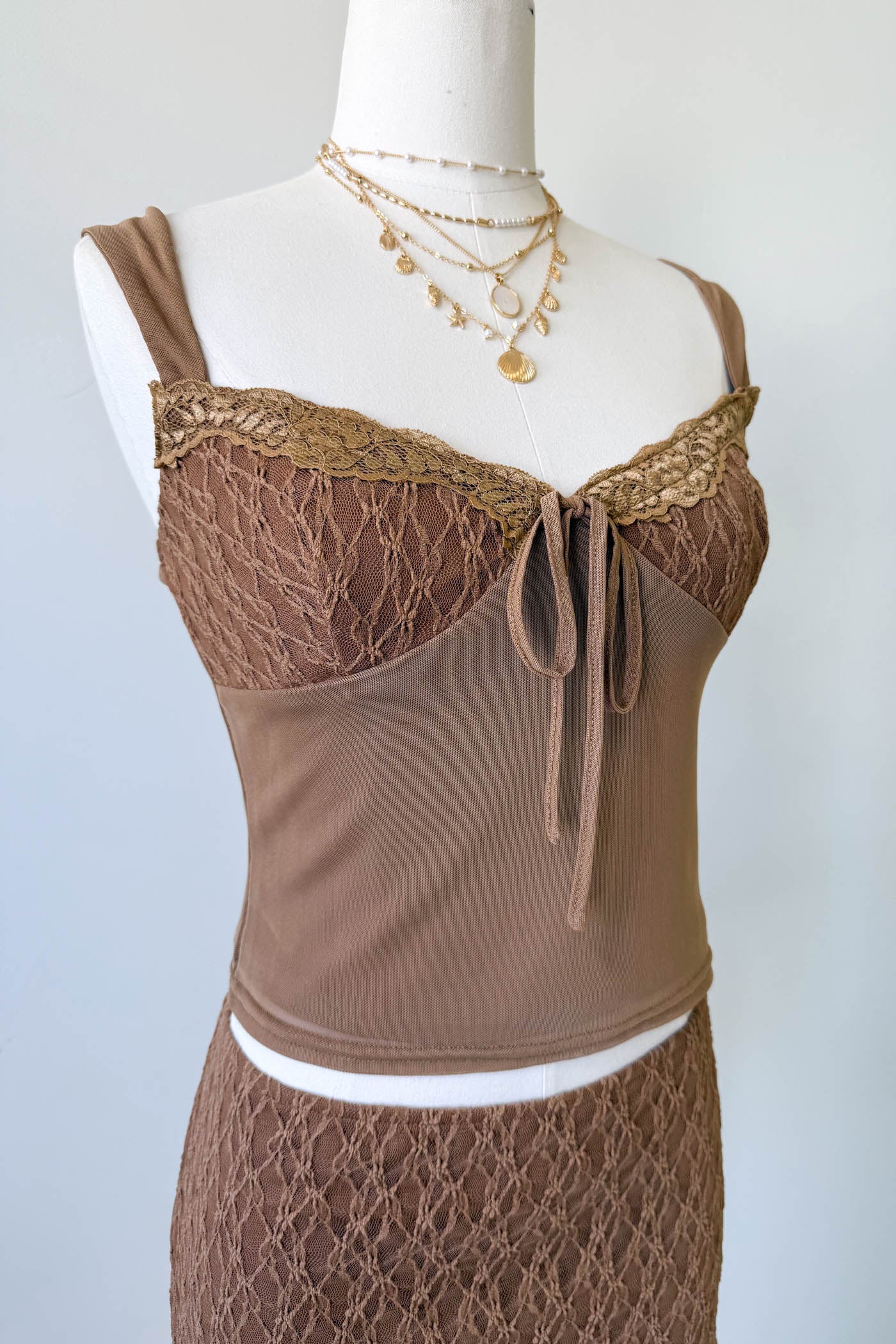 Lace Trim Cami Top