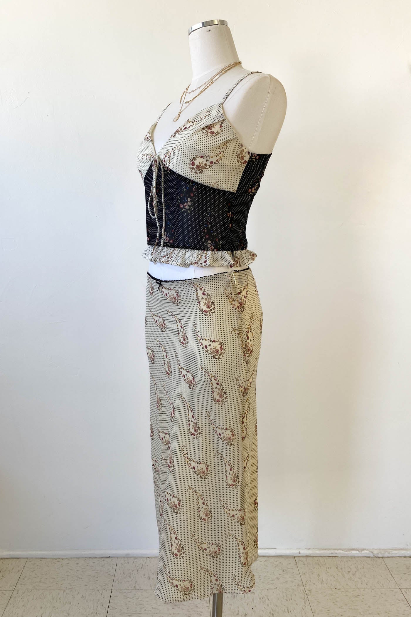 Floral Paisley Midi Skirt