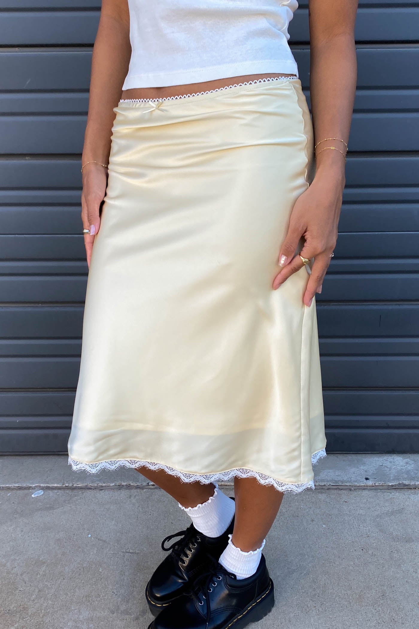 Satin Midi Skirt