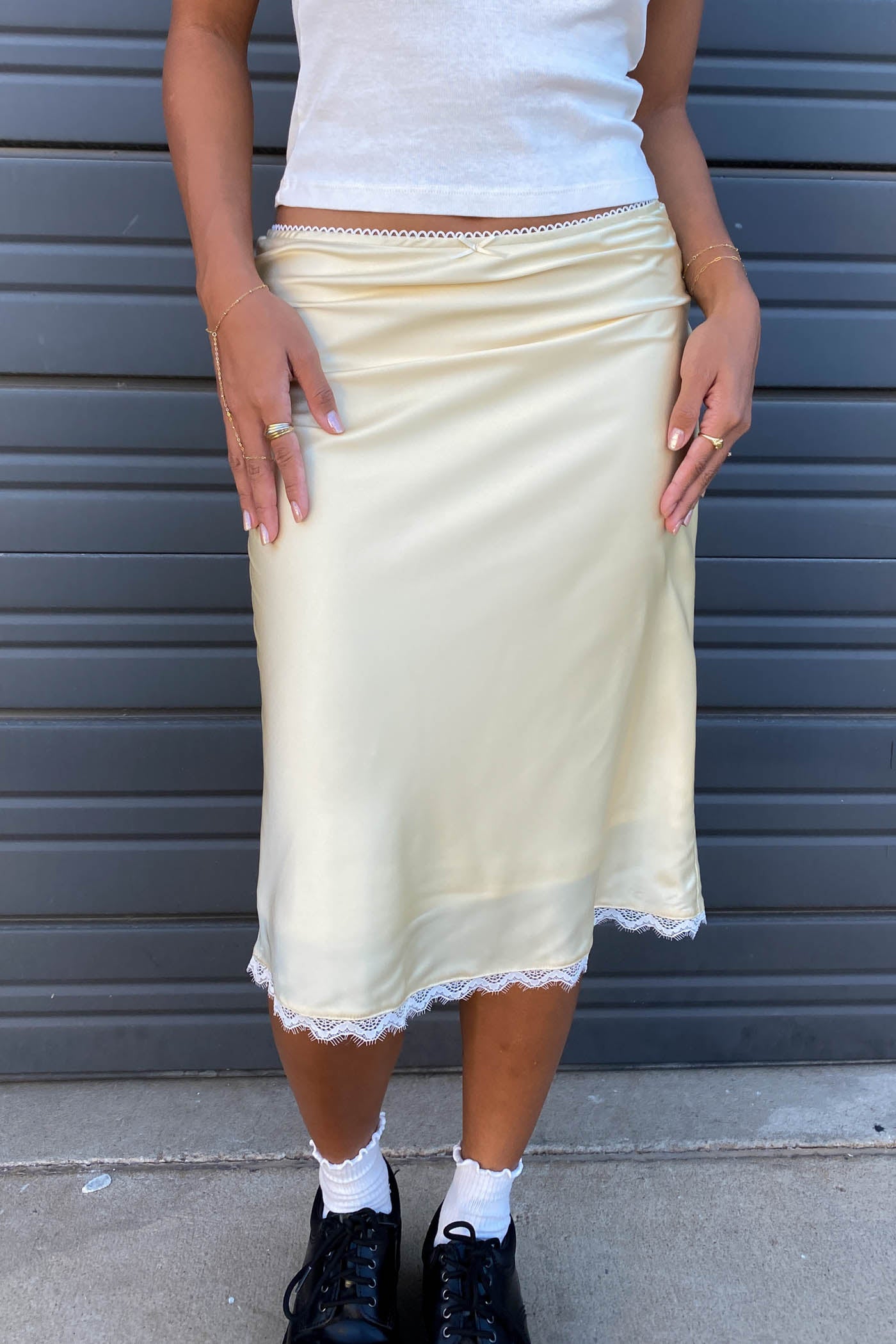 Satin Midi Skirt