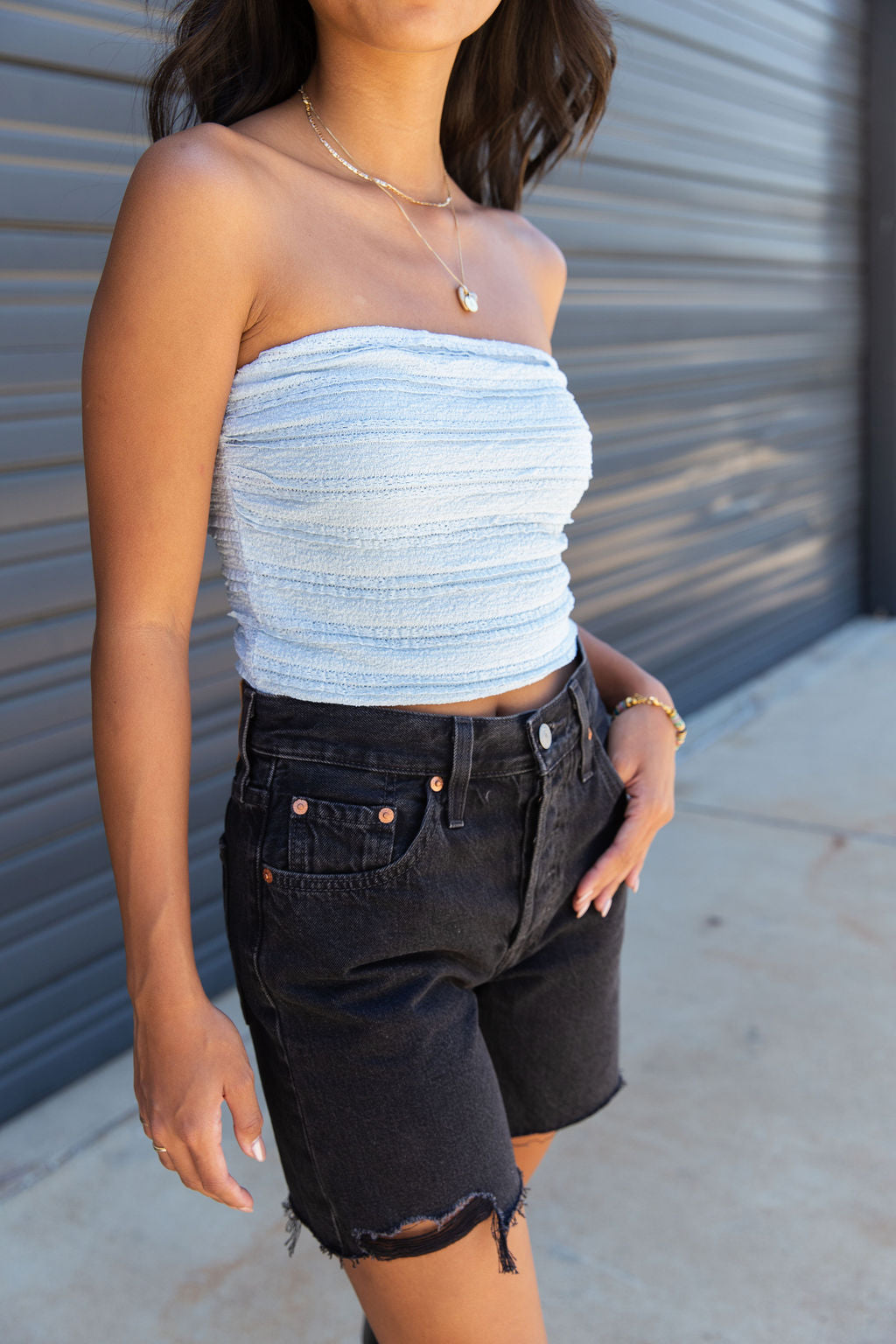 Ruffled Tube Top