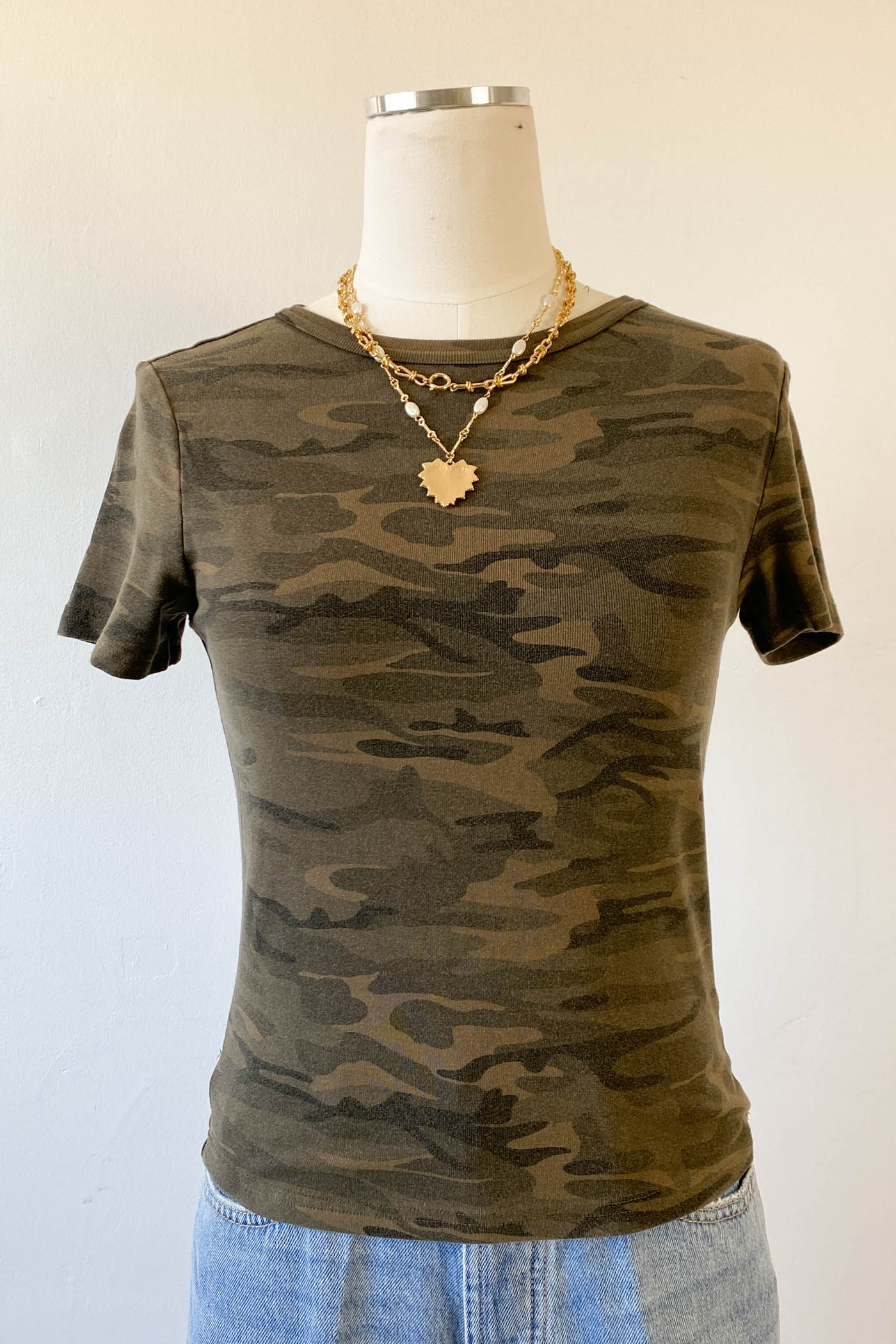 Camo Short Sleeve Top