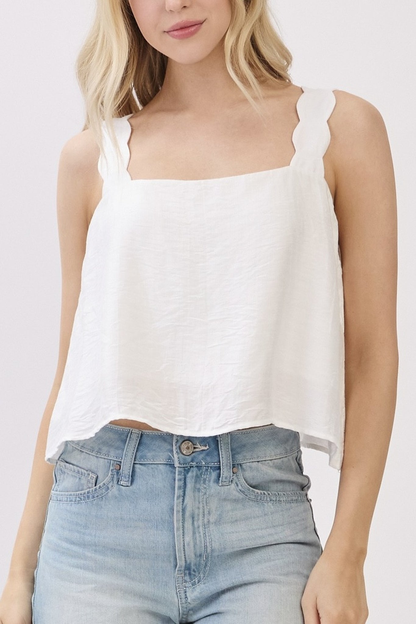 Scallop Strap Cami Top
