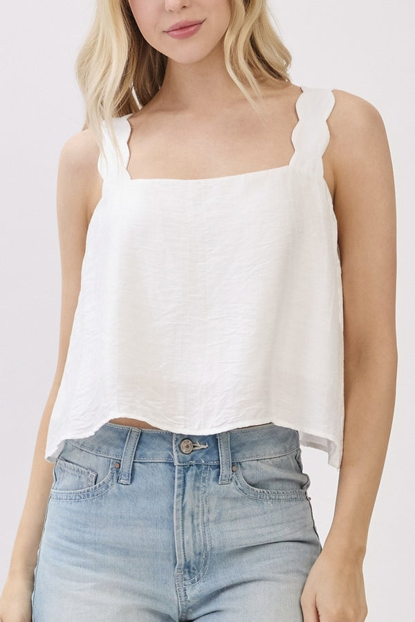 Scallop Strap Cami Top