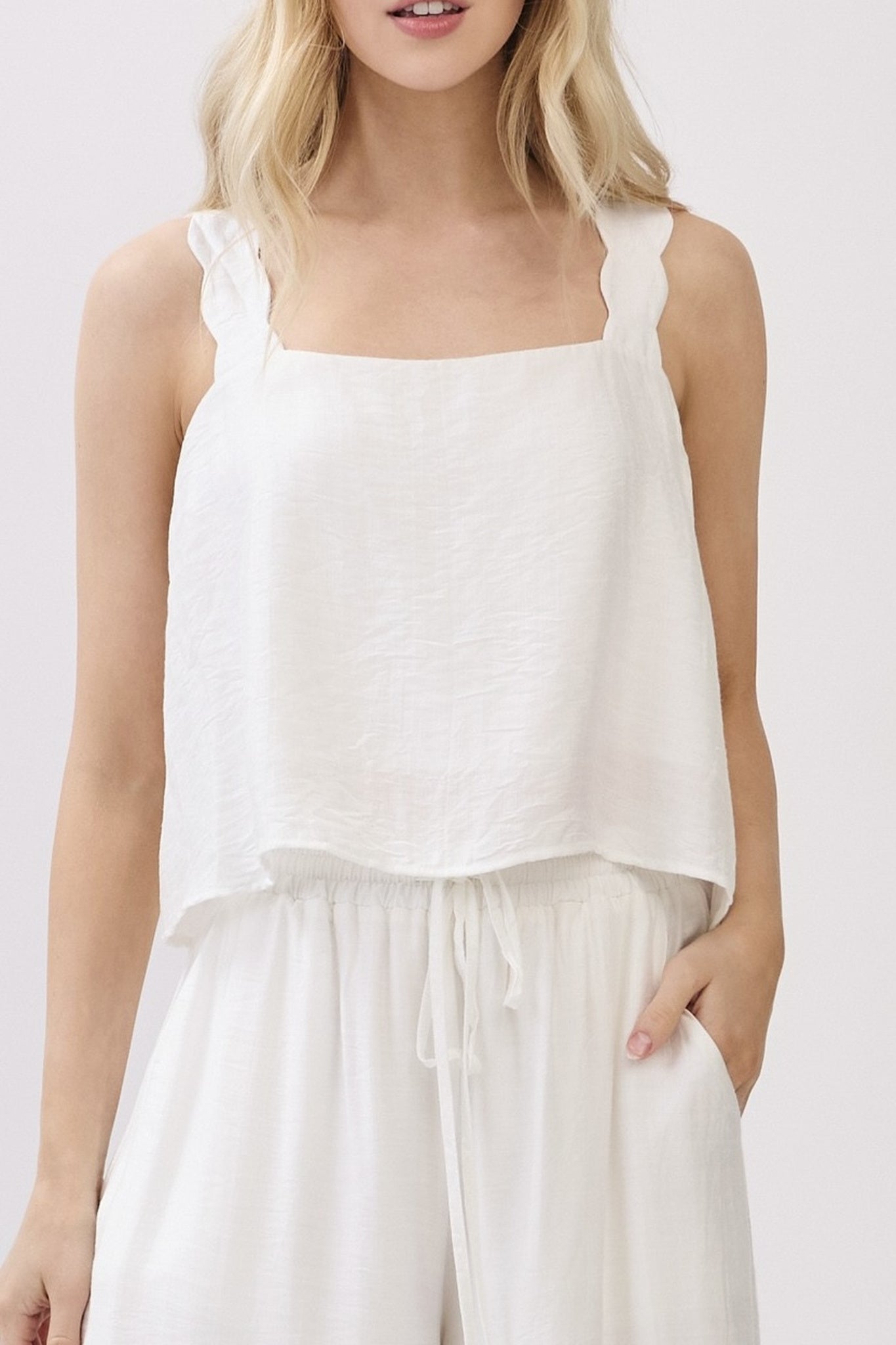 Scallop Strap Cami Top
